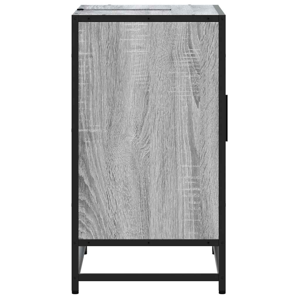 vidaXL Ντουλάπι νιπτήρα μπάνιου γκρι Sonoma 65x33x60 cm