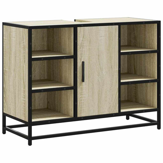 vidaXL Ντουλάπι Μπάνιου Νιπτήρα Sonoma Δρυς 80 x 33 x 60εκ. Επεξ. Ξύλο