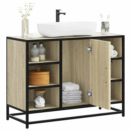 vidaXL Ντουλάπι Μπάνιου Νιπτήρα Sonoma Δρυς 80 x 33 x 60εκ. Επεξ. Ξύλο