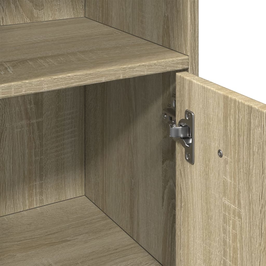 vidaXL Στήλη Μπάνιου Sonoma Δρυς 30 x 30 x 95 εκ. Επεξεργασμένο Ξύλο