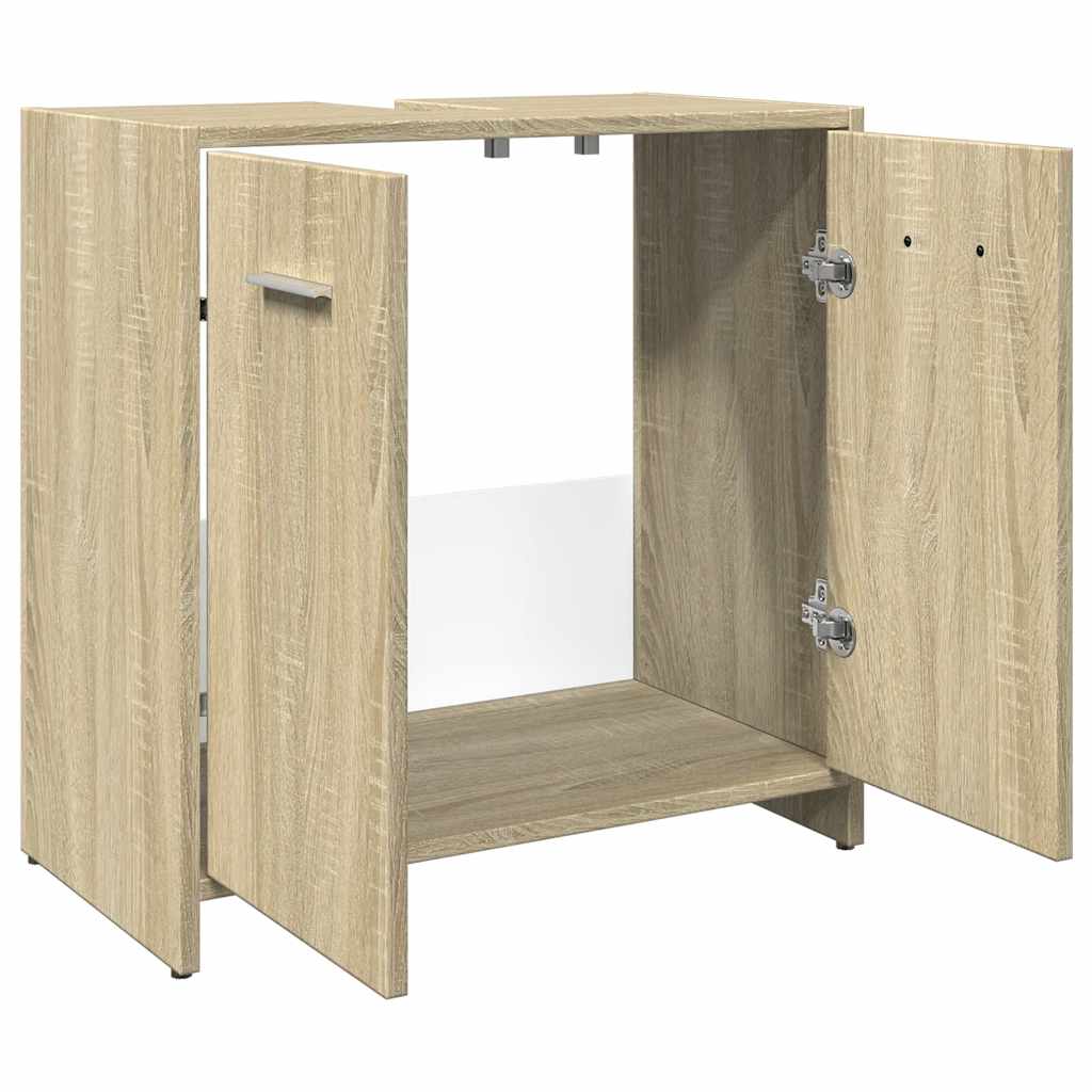 vidaXL Ντουλάπι Νιπτήρα Μπάνιου Sonoma Δρυς 60x33x60 εκ. Επεξ. Ξύλο