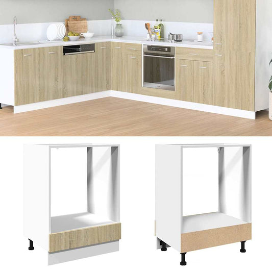 vidaXL Ντουλάπι για Φούρνο Sonoma Δρυς 60x46x81,5 εκ. Επεξ. Ξύλο