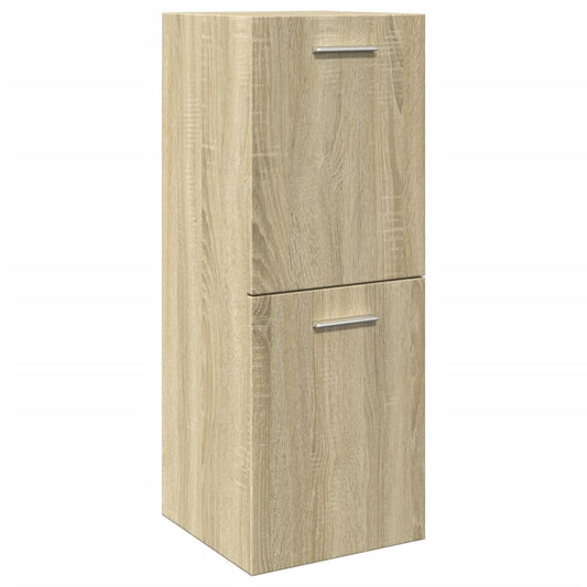 vidaXL Στήλη Μπάνιου Sonoma Δρυς 30 x 30 x 80 εκ. από Επεξ. Ξύλο