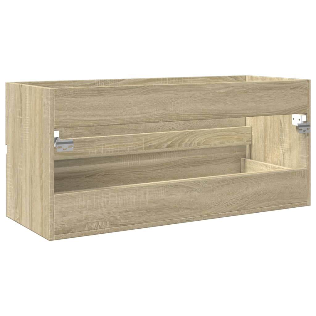 vidaXL Ντουλάπι Νιπτήρα Μπάνιου Sonoma Δρυς 100x38,5x45 εκ. Επεξ. Ξύλο