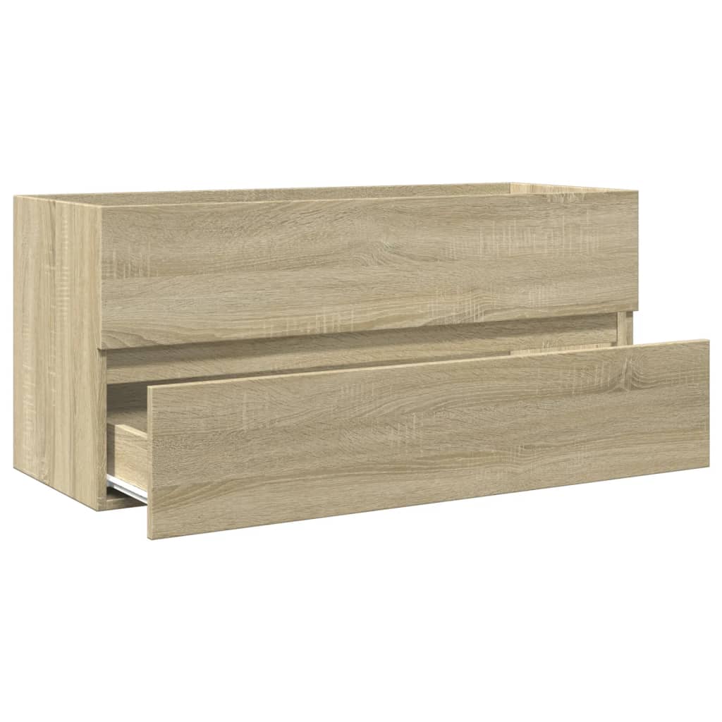 vidaXL Ντουλάπι Νιπτήρα Μπάνιου Sonoma Δρυς 100x38,5x45 εκ. Επεξ. Ξύλο
