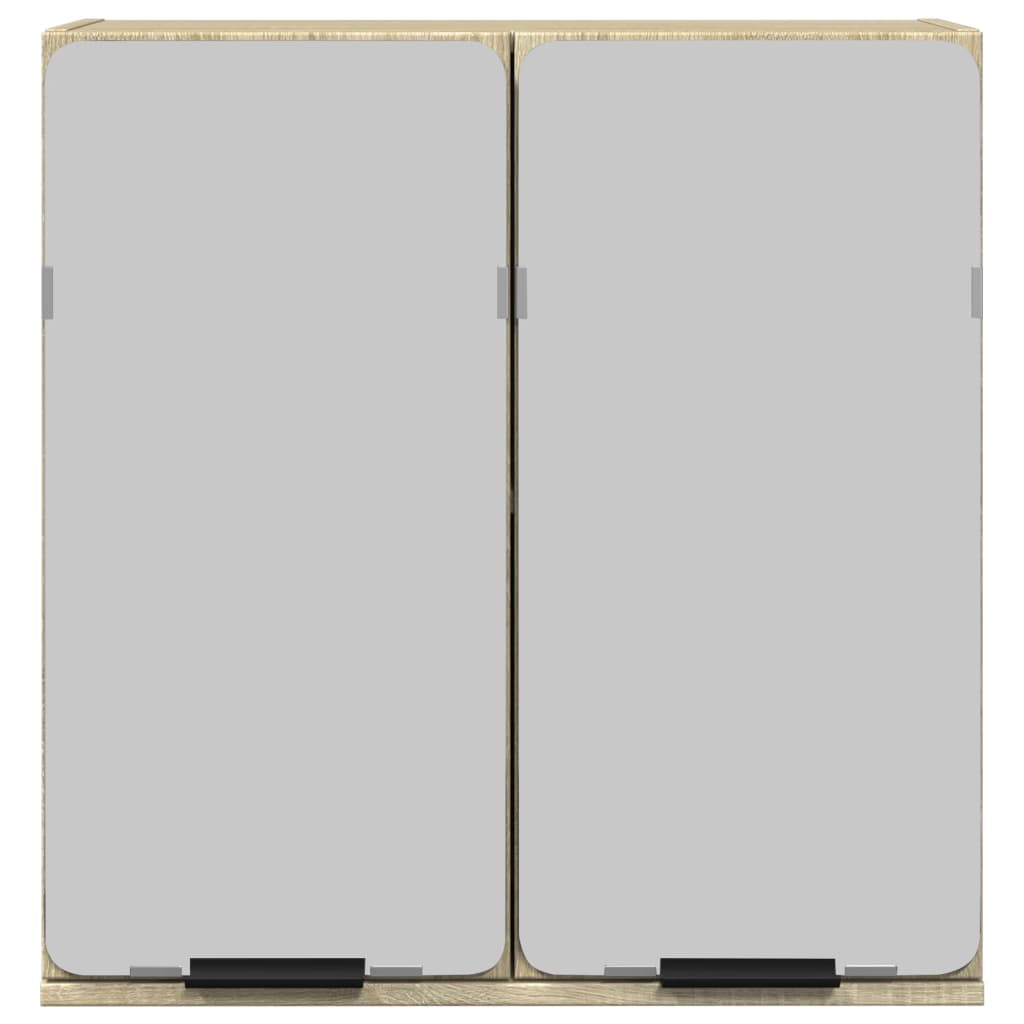 vidaXL Καθρέφτης Μπάνιου Sonoma Δρυς 64,5x20x66,5 εκ. Επεξ. Ξύλο