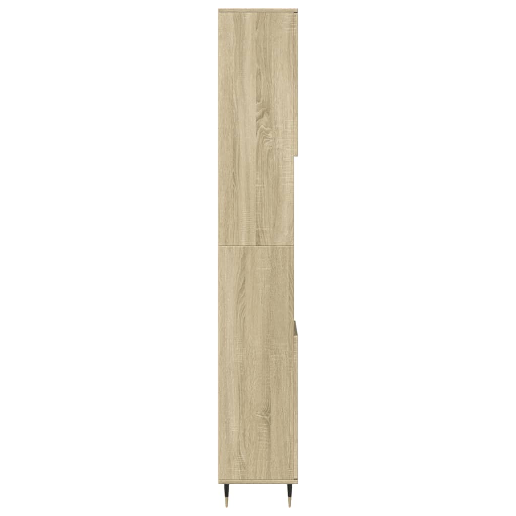 vidaXL Ντουλάπι Μπάνιου Sonoma Δρυς 30x30x190 εκ. Επεξεργασμένο Ξύλο