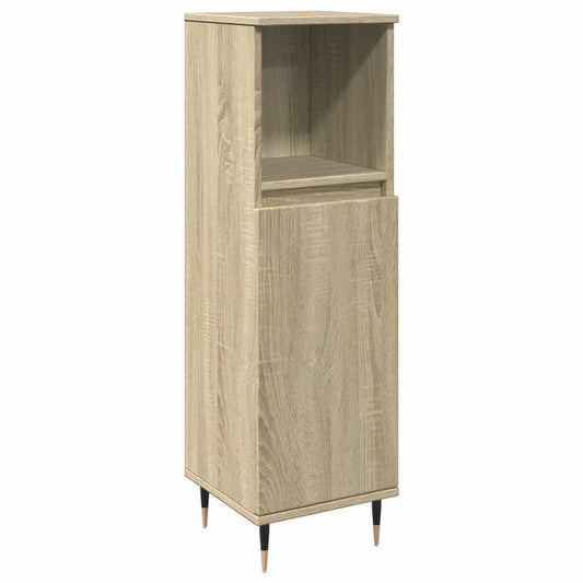 vidaXL Ντουλάπι Μπάνιου Sonoma Δρυς 30x30x100 εκ. Επεξεργασμένο Ξύλο