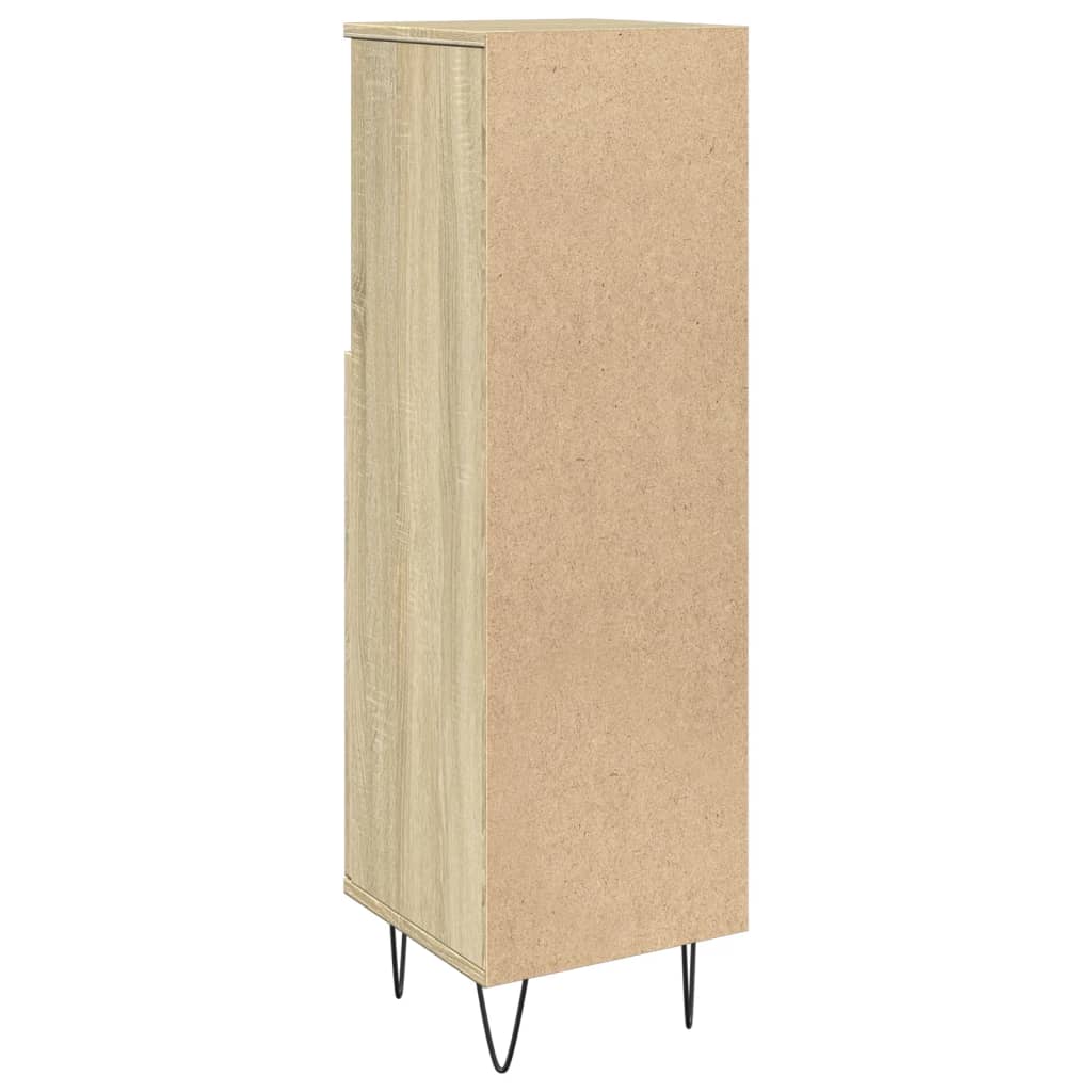 vidaXL Ντουλάπι Μπάνιου Sonoma Δρυς 30x30x100 εκ. Επεξεργασμένο Ξύλο