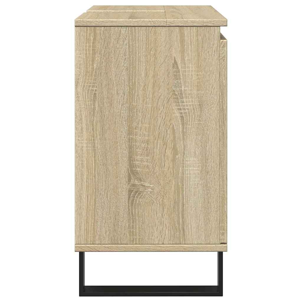 vidaXL Ντουλάπι Μπάνιου Sonoma Δρυς 58 x 33 x 60 εκ. από Επεξεργ. Ξύλο