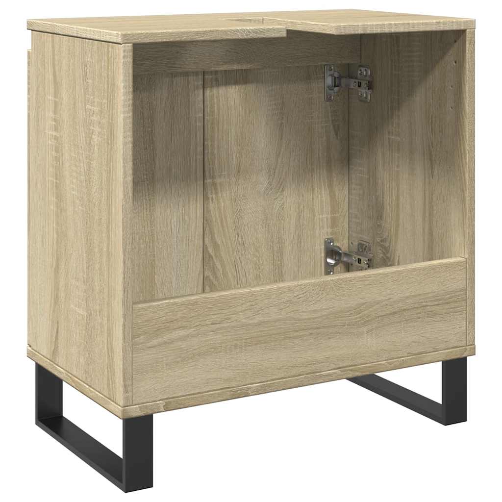 vidaXL Ντουλάπι Μπάνιου Sonoma Δρυς 58 x 33 x 60 εκ. από Επεξεργ. Ξύλο