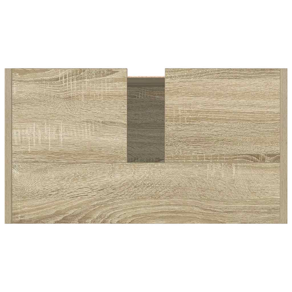 vidaXL Ντουλάπι Μπάνιου Sonoma Δρυς 58 x 33 x 60 εκ. από Επεξεργ. Ξύλο