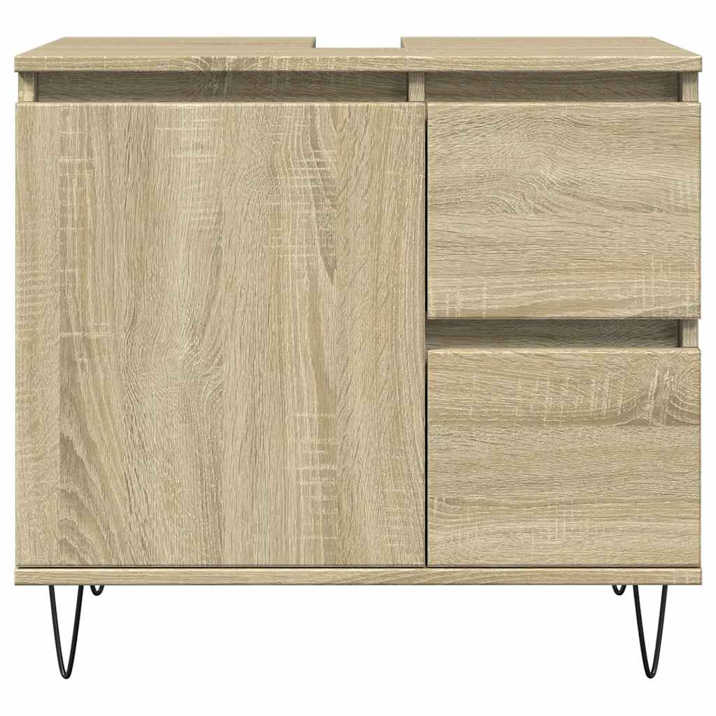 vidaXL Ντουλάπι Μπάνιου Sonoma Δρυς 65x33x60 εκ. Επεξεργασμένο Ξύλο