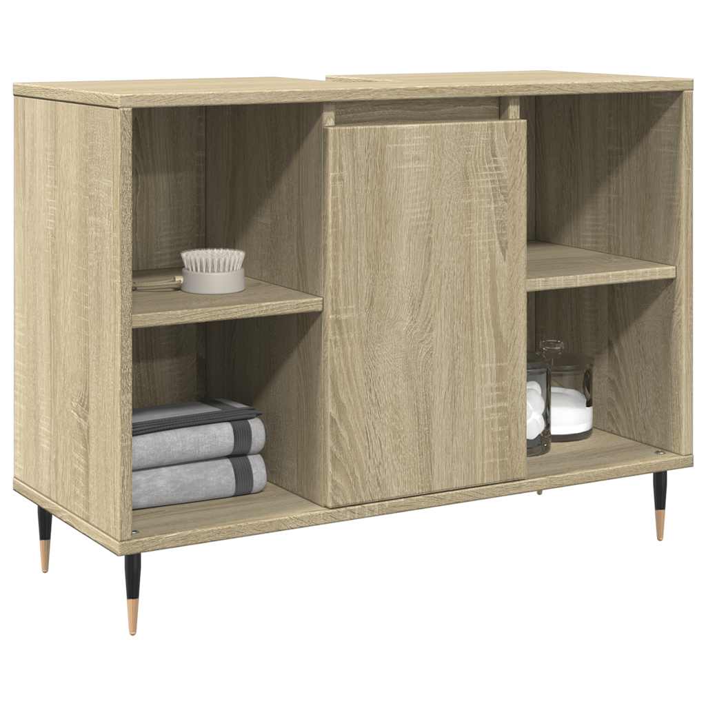 vidaXL Ντουλάπι Μπάνιου Sonoma Δρυς 80 x 33 x 60 εκ. από Επεξεργ. Ξύλο