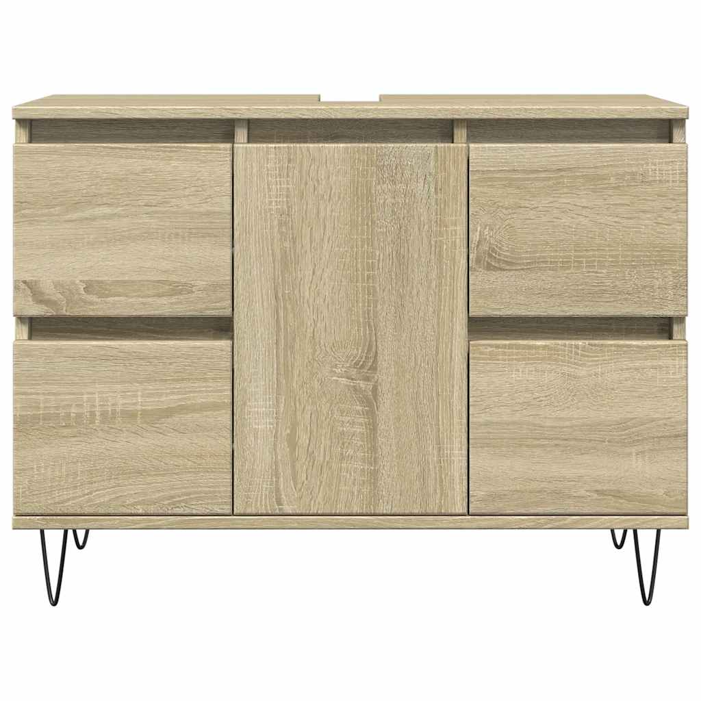vidaXL Ντουλάπι Μπάνιου Sonoma Δρυς 80 x 33 x 60 εκ. από Επεξεργ. Ξύλο