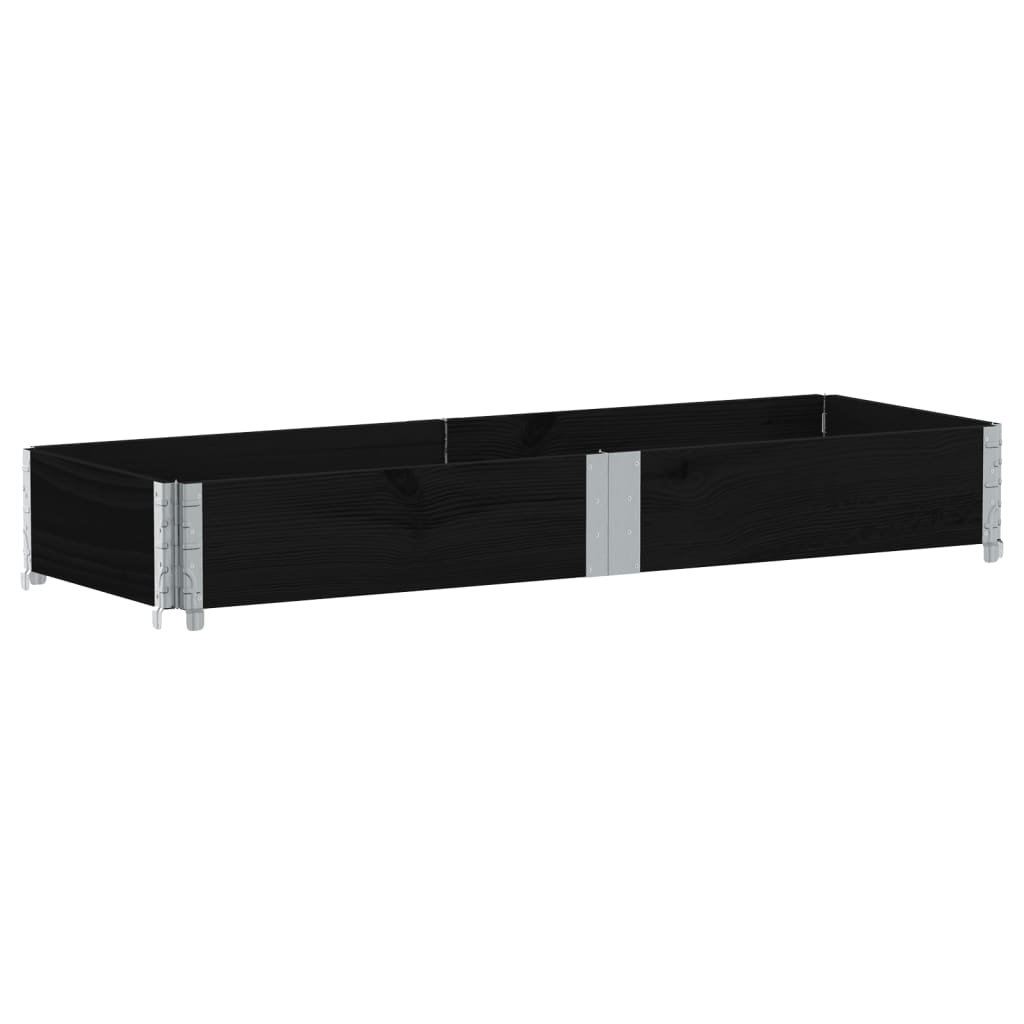vidaXL Ζαρντινιέρα Κήπου Μαύρη 150x50 εκ. από Μασίφ Ξύλο Πεύκου