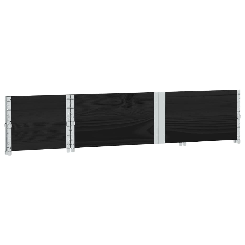 vidaXL Ζαρντινιέρα Κήπου Μαύρη 150x50 εκ. από Μασίφ Ξύλο Πεύκου