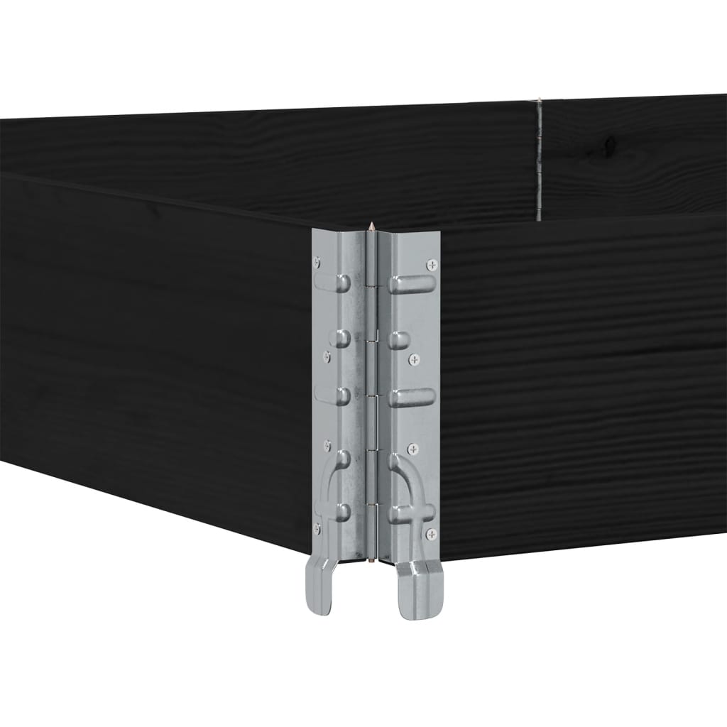 vidaXL Ζαρντινιέρα Κήπου Μαύρη 150x100 εκ. από Μασίφ Ξύλο Πεύκου