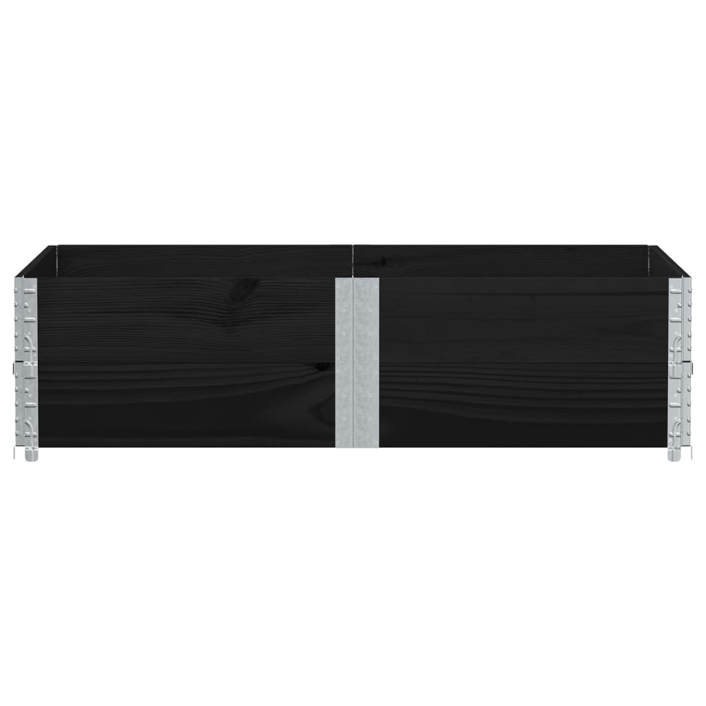 vidaXL Ζαρντινιέρα Κήπου Μαύρη 150x100 εκ. από Μασίφ Ξύλο Πεύκου