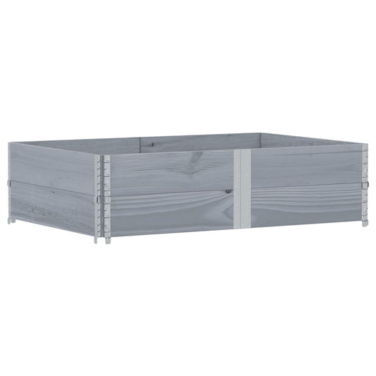 vidaXL Ζαρντινιέρα Κήπου Γκρι 150x100 εκ. από Μασίφ Ξύλο Πεύκου