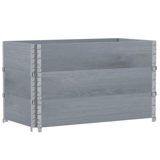 vidaXL Ζαρντινιέρα Κήπου Γκρι 100x50 εκ. από Μασίφ Ξύλο Πεύκου