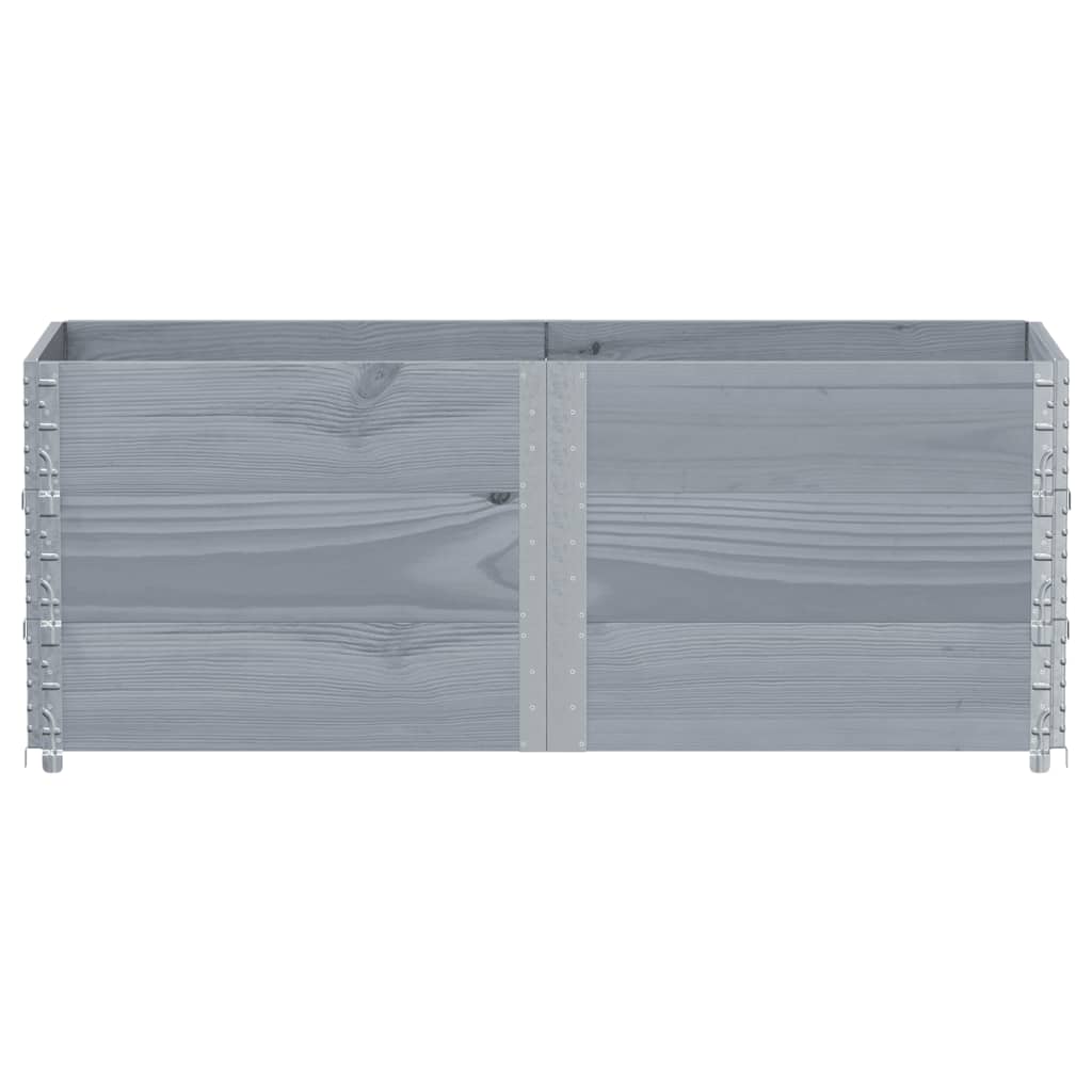 vidaXL Ζαρντινιέρα Κήπου Γκρι 150x50 εκ. από Μασίφ Ξύλο Πεύκου