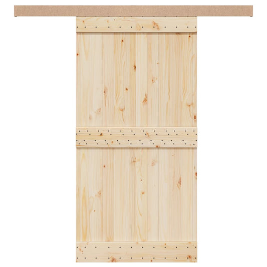 vidaXL Κιτ υλικού συρόμενης πόρτας 200 cm Κράμα αλουμινίου Sliver