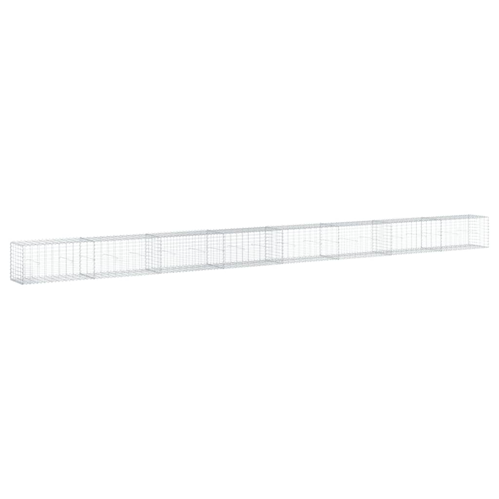 vidaXL Συρματοκιβώτιο με Κάλυμμα 800x50x50 εκ. από Γαλβανισμένο Χάλυβα