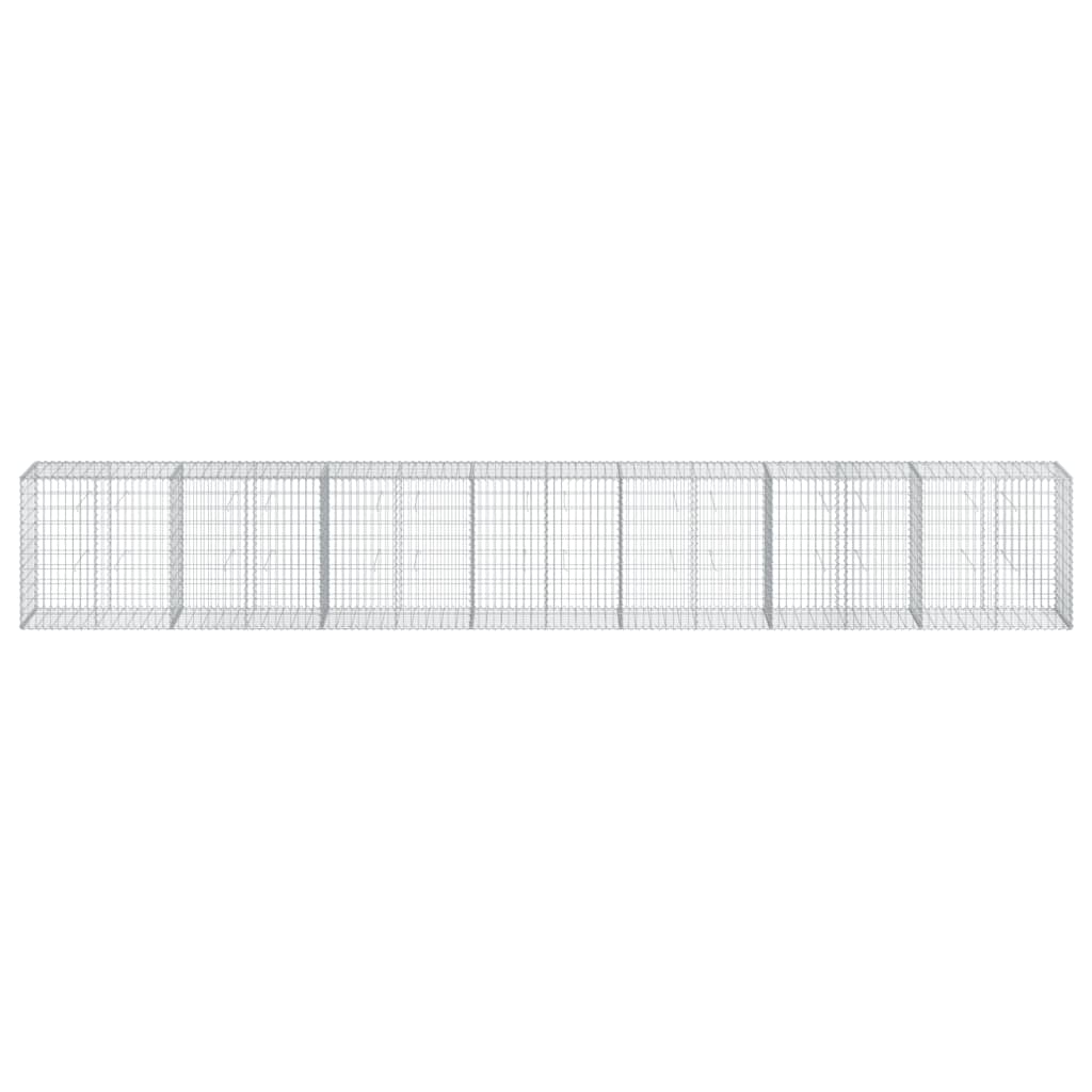 vidaXL Συρματοκιβώτιο με Κάλυμμα 700x50x100εκ. από Γαλβανισμένο Χάλυβα