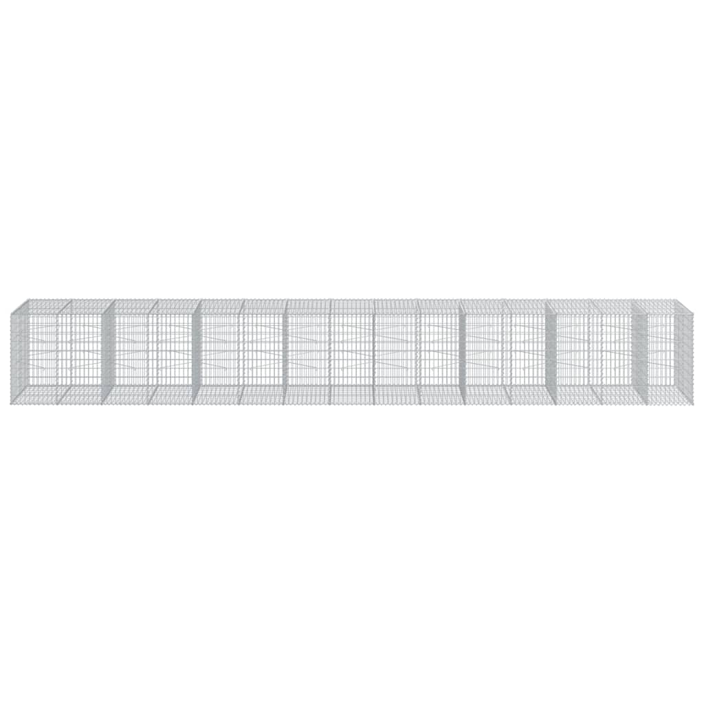 vidaXL Συρματοκιβώτιο με Κάλυμμα 750x100x100εκ από Γαλβανισμένο Χάλυβα