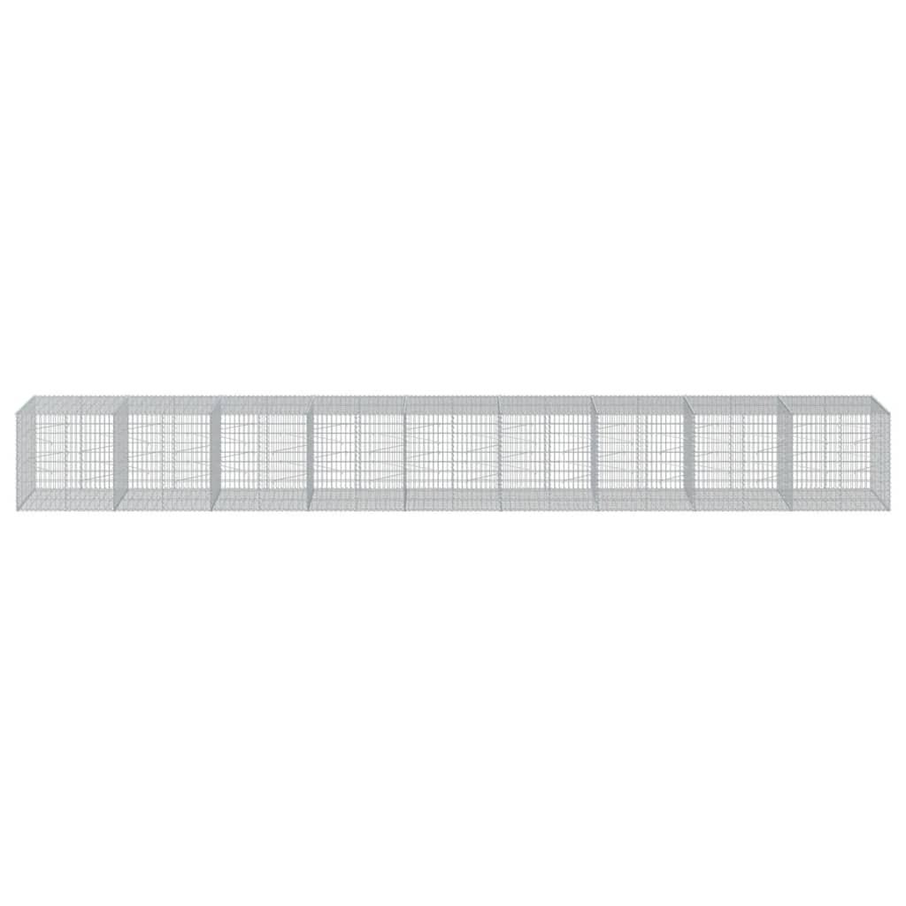 vidaXL Συρματοκιβώτιο με Κάλυμμα 900x100x100εκ από Γαλβανισμένο Χάλυβα