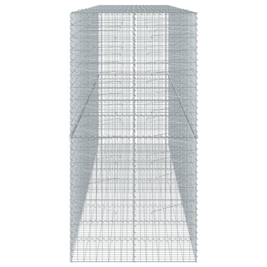 vidaXL Συρματοκιβώτιο με Κάλυμμα 450x100x200εκ από Γαλβανισμένο Χάλυβα