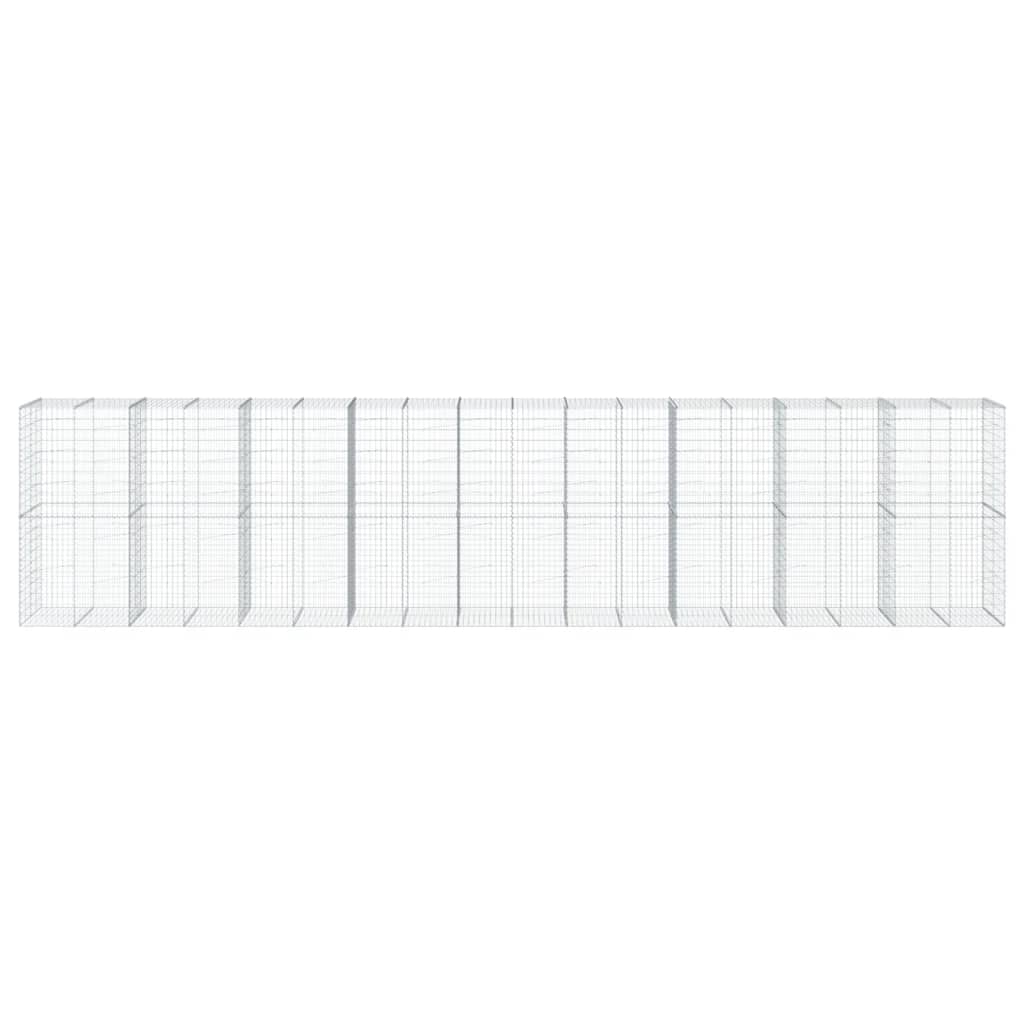 vidaXL Συρματοκιβώτιο με Κάλυμμα 900x100x200εκ από Γαλβανισμένο Χάλυβα