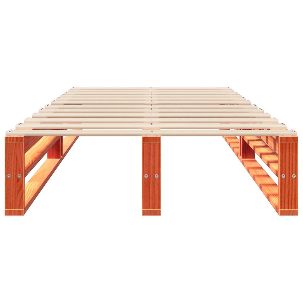 vidaXL Σκελετός Κρεβ. Χωρίς Στρώμα Καφέ Κεριού 100x200 εκ Μασίφ Πεύκο