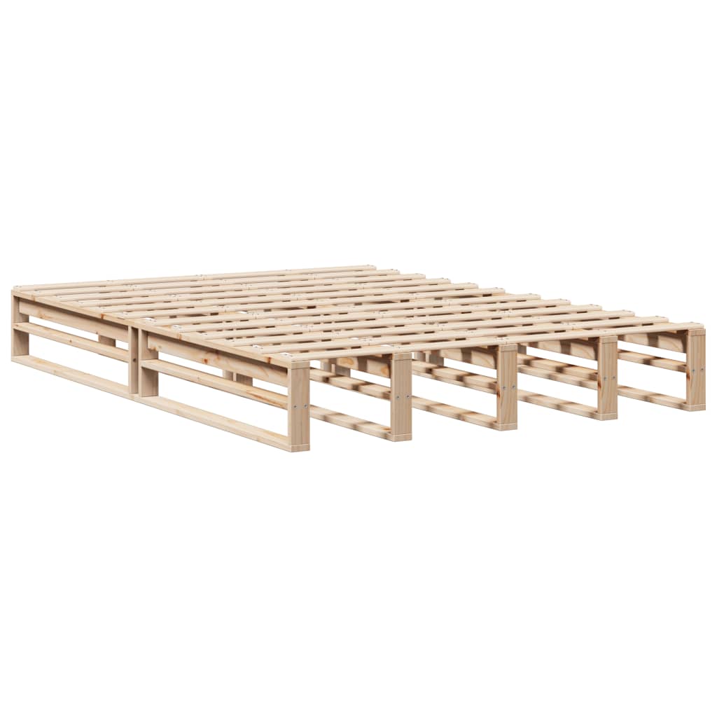 vidaXL Σκελετός Κρεβατιού Χωρίς Στρώμα 120x190 εκ Μασίφ Ξύλο Πεύκου
