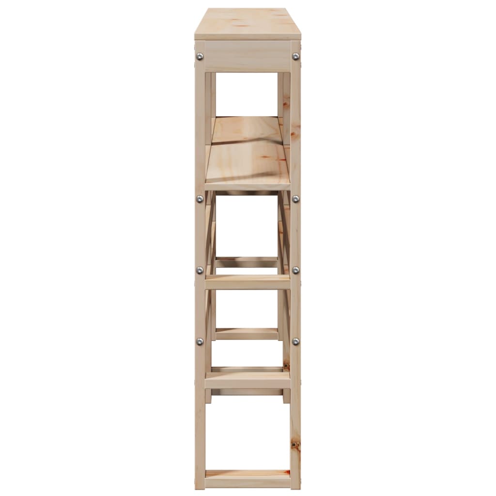 vidaXL Κεφαλάρι με Ράφια 160 εκ. από Μασίφ Ξύλο Πεύκου