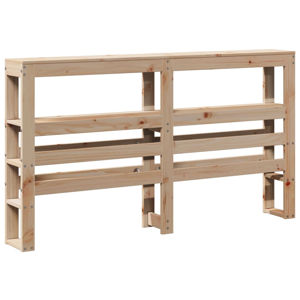 vidaXL Κεφαλάρι με Ράφια 160 εκ. από Μασίφ Ξύλο Πεύκου