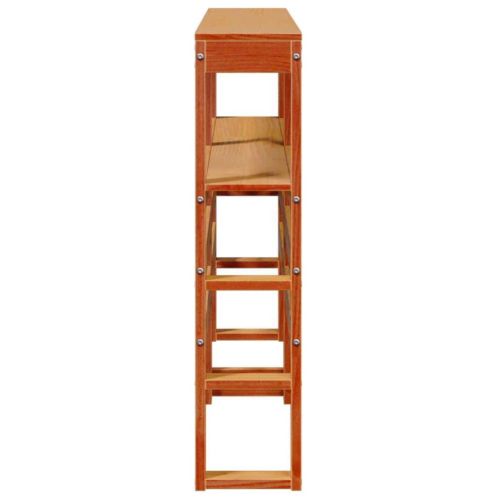 vidaXL Κεφαλάρι με Ράφια Καφέ Κεριού 160 εκ. από Μασίφ Ξύλο Πεύκου