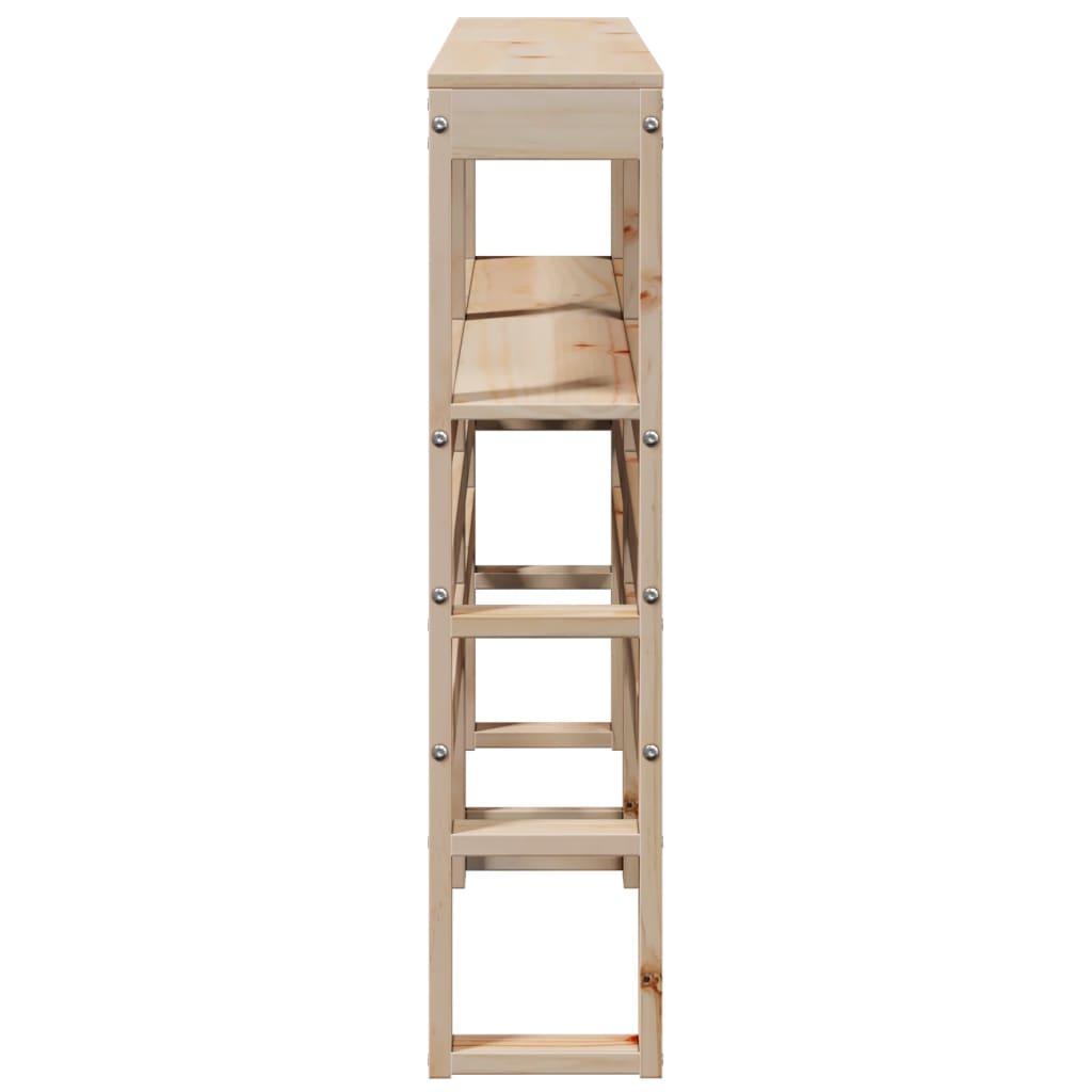 vidaXL Κεφαλάρι με Ράφια 140 εκ. από Μασίφ Ξύλο Πεύκου