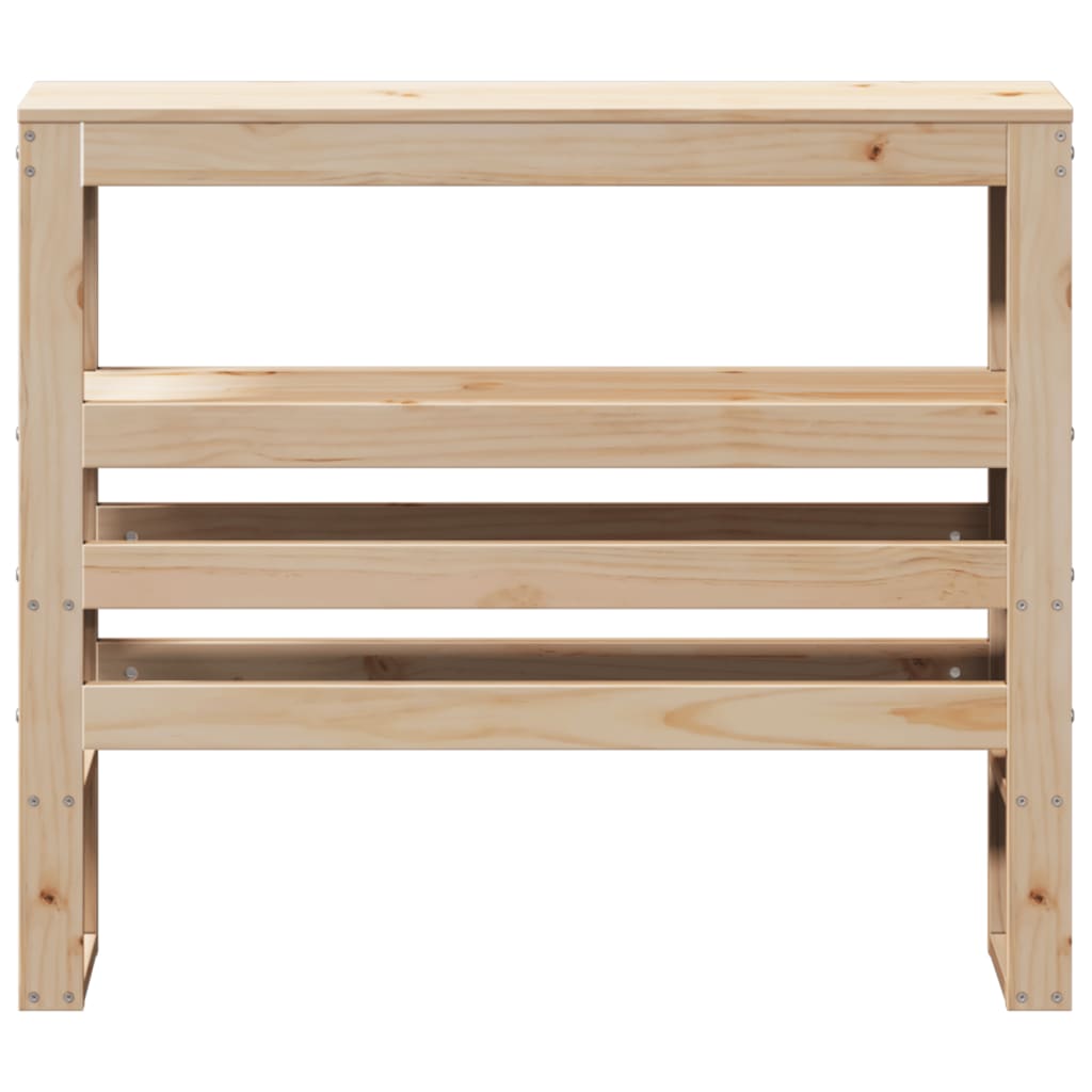 vidaXL Κεφαλάρι με Ράφια 100 εκ. από Μασίφ Ξύλο Πεύκου