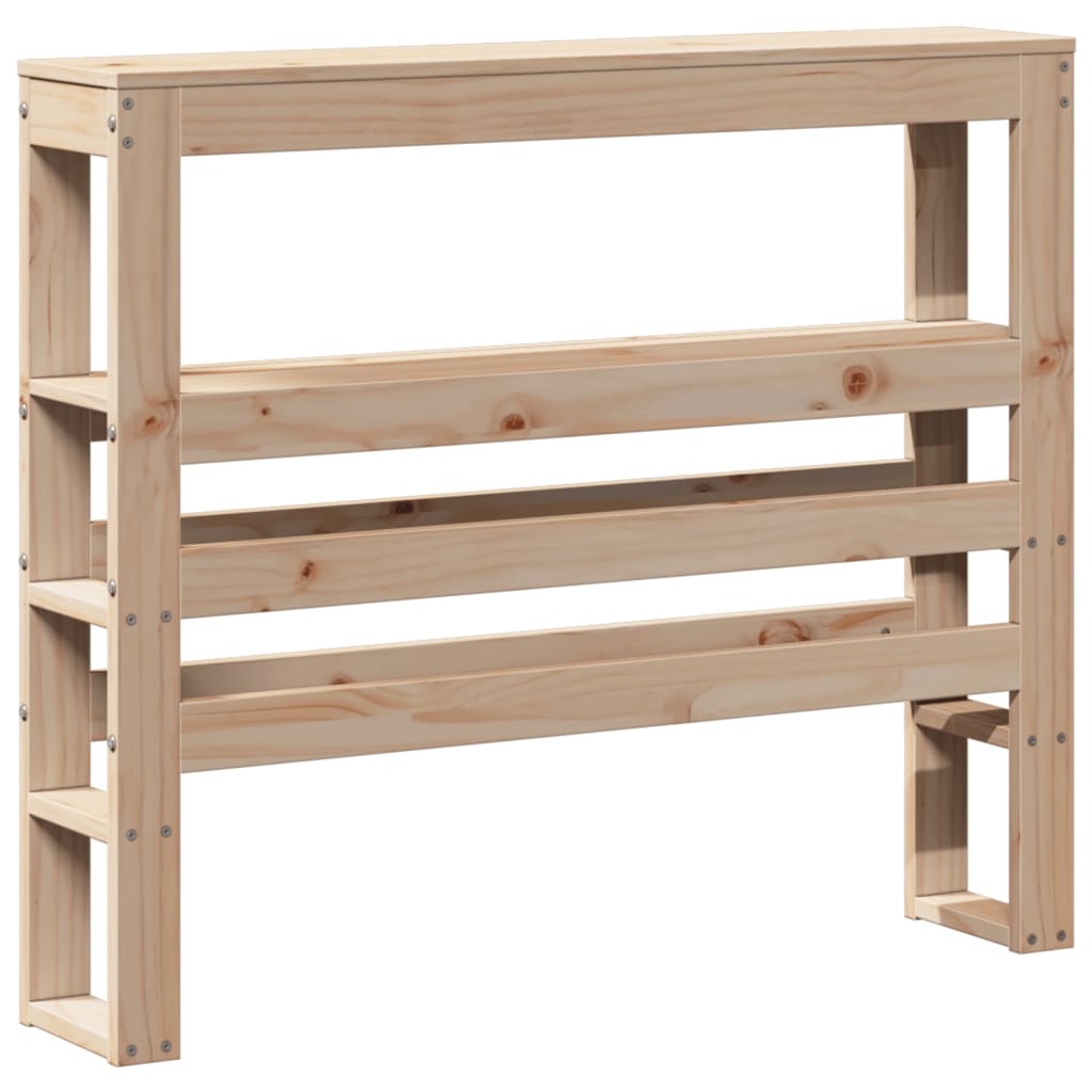 vidaXL Κεφαλάρι με Ράφια 100 εκ. από Μασίφ Ξύλο Πεύκου