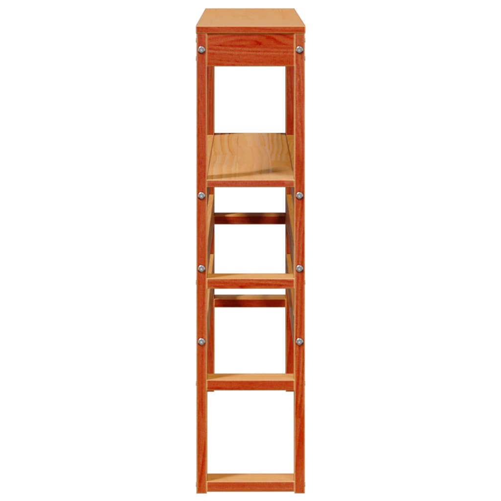 vidaXL Κεφαλάρι με Ράφια Καφέ Κεριού 90 εκ. από Μασίφ Ξύλο Πεύκου