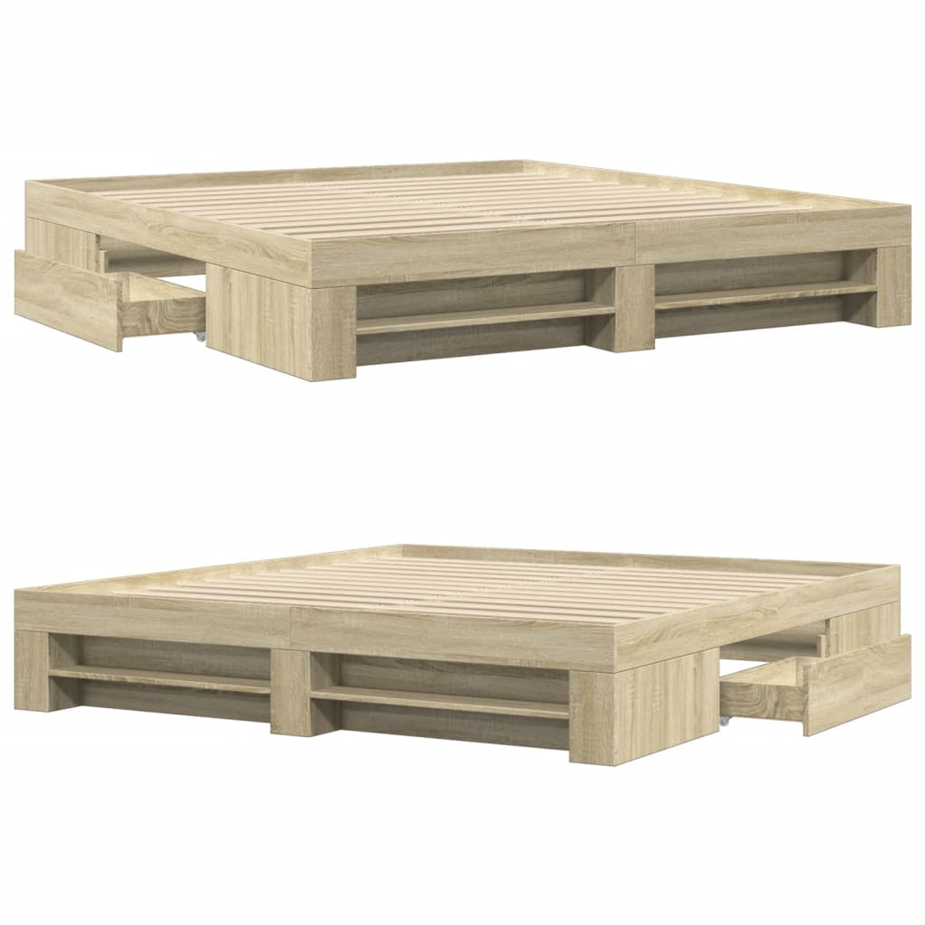 vidaXL Πλαίσιο κρεβατιού χωρίς στρώμα 180x200 εκ. Επεξεργασμένο Ξύλο