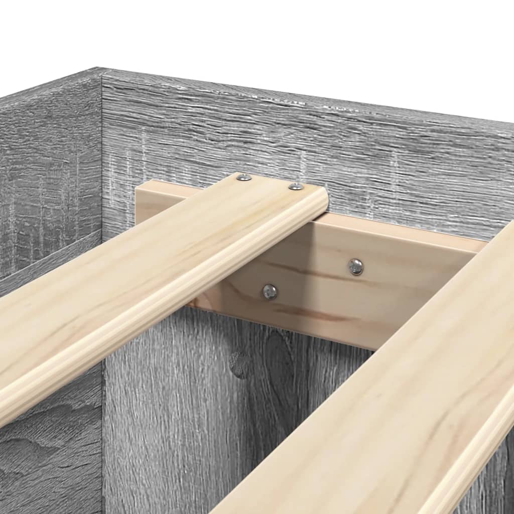 vidaXL Πλαίσιο Κρεβατιού Γκρι Sonoma 150x200 εκ. Επεξεργασμένο Ξύλο