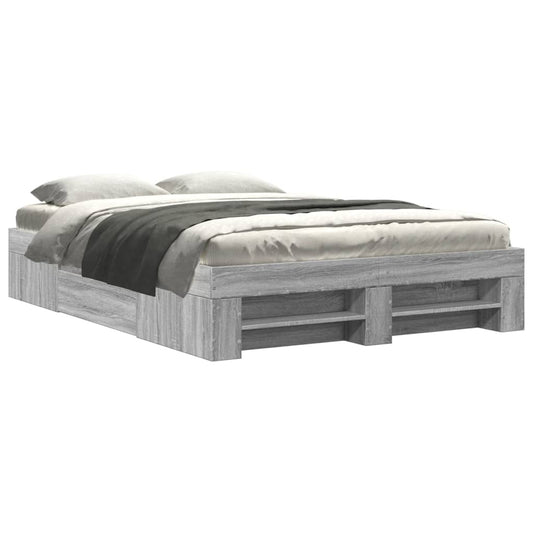 vidaXL Πλαίσιο Κρεβατιού Γκρι Sonoma 120x200 εκ. Επεξεργασμένο Ξύλο