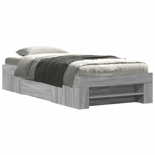 vidaXL Πλαίσιο Κρεβατιού Γκρι Sonoma 100x200 εκ. Επεξεργασμένο Ξύλο