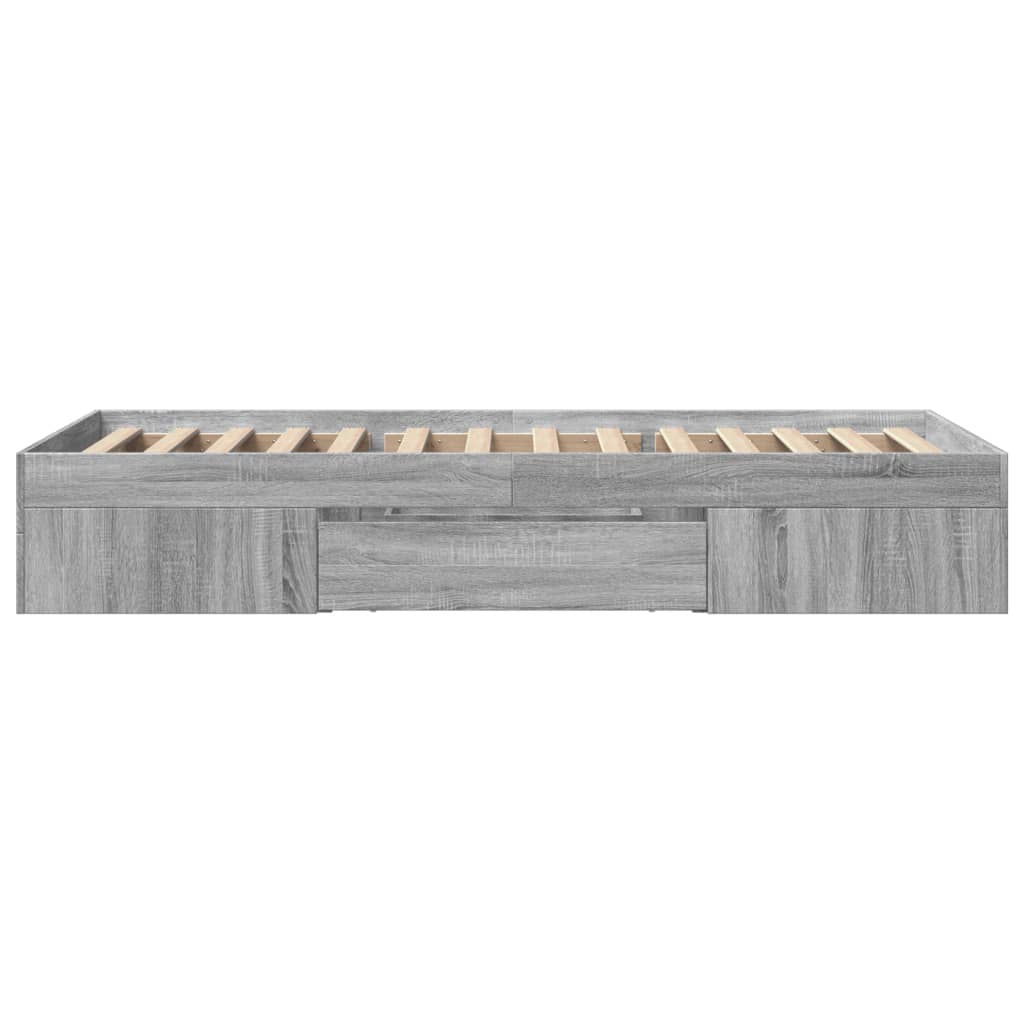 vidaXL Πλαίσιο Κρεβατιού Γκρι Sonoma 100x200 εκ. Επεξεργασμένο Ξύλο