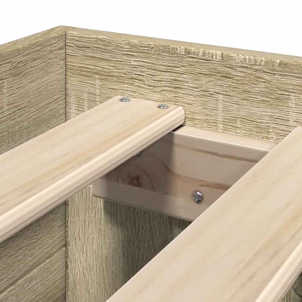 vidaXL Πλαίσιο Κρεβ. Χωρ. Στρώμα Sonoma Δρυς 90x200 εκ. Επεξ. Ξύλο