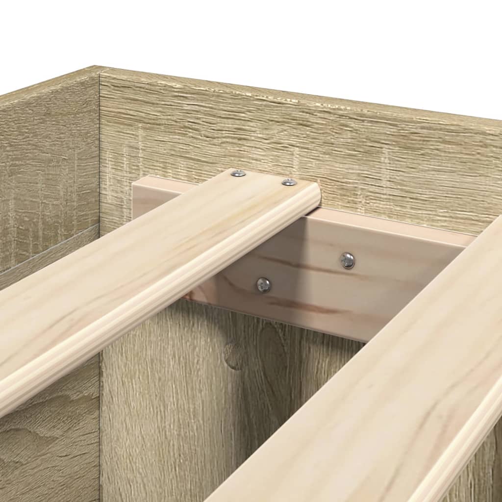 vidaXL Πλαίσιο Κρεβατιού με Κεφαλάρι Sonoma Δρυς 100x200εκ. Επεξ. Ξύλο