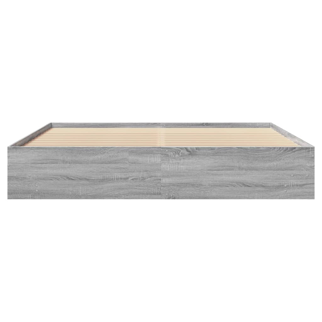 vidaXL Πλαίσιο Κρεβατιού Γκρι Sonoma 200x200 εκ. Επεξεργασμένο Ξύλο